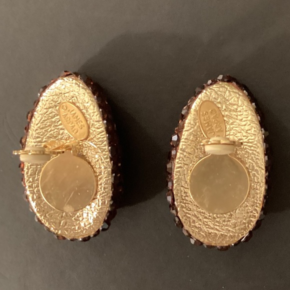 Vintage James Arpad Rhinestone Earrings - Picture 9 of 13